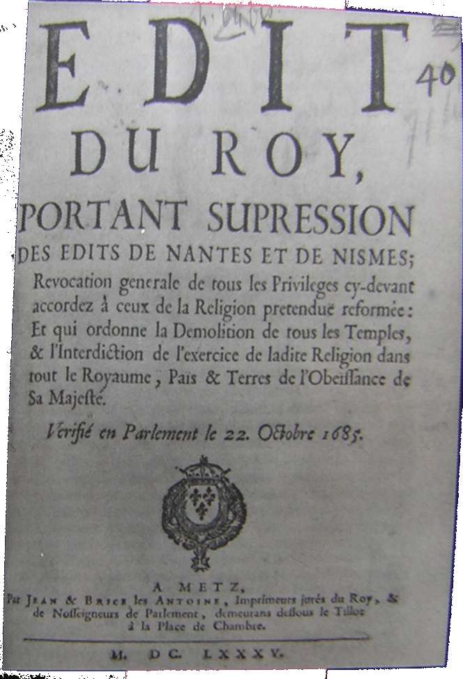 l`édit de nantes